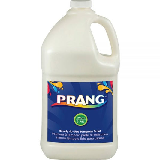 Prang Ready-to-Use Tempera Paint, White, 1 gal Bottle