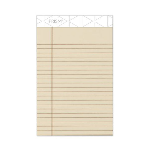 TOPS Prism + Colored Writing Pads, Narrow Rule, 50 Pastel Ivory 5 x 8 Sheets, 12/Pack