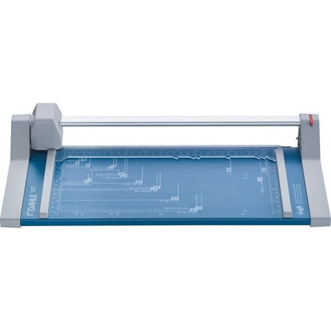 Dahle Rolling/Rotary Paper Trimmer/Cutter, 7 Sheets, 12" Cut Length, Metal Base, 8.25 x 17.38