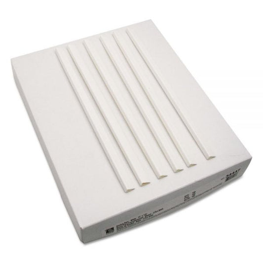 C-Line Slide 'N Grip Binding Bars, 40-Sheet Capacity, 11 x 0.25, White, 100/Box