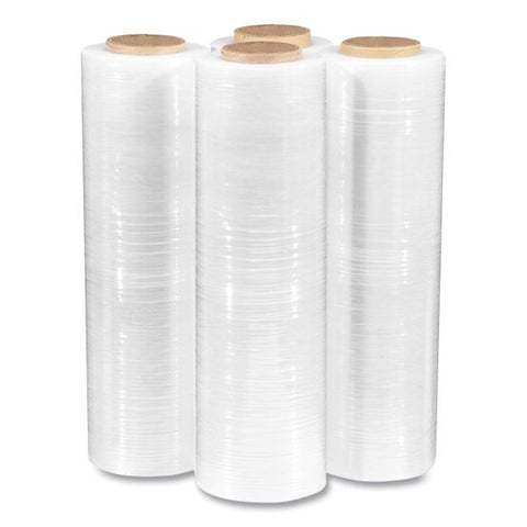 Coastwide Professional Extended Core Blown Stretch Wrap, 18" x 1,500 ft, 79-Gauge, Clear, 4/Carton