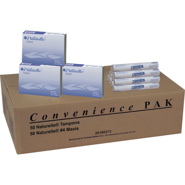 Impact Products Dual Vendor Hygiene Dispenser Convenience Pak 100 / Carton - Individually Wrapped, Flushable, Anti-leak