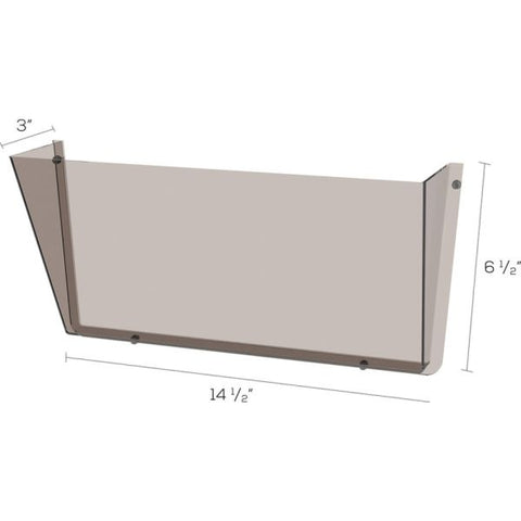 deflecto Unbreakable DocuPocket Wall File, Letter Size, 14.5" x 3" x 6.5", Smoke