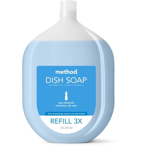 Method Dish Soap Refill, Sea Minerals, 36 oz Pouch, 6/Carton