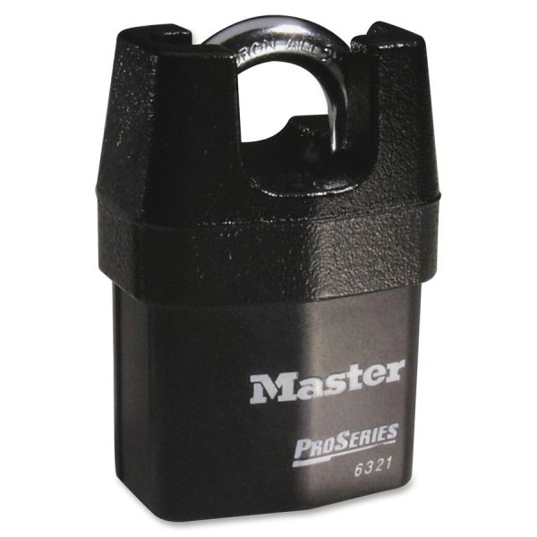 Master Lock Boron Shackle Pro Series Padlock Keyed Different - 0.31" Shackle Diameter - Cut Resistant, Pry Resistant - Steel - Black - 1 Each