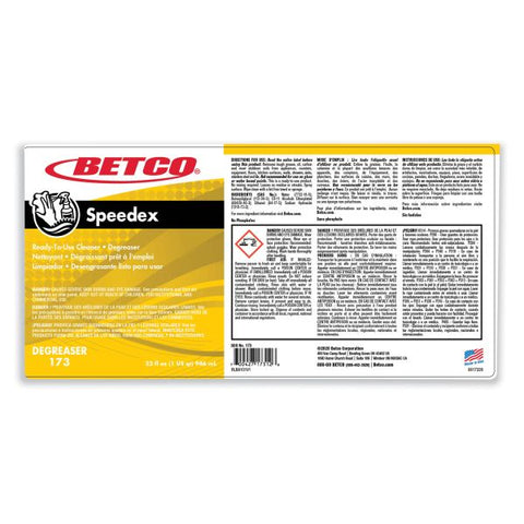 Betco Speedex Heavy Duty Cleaner/Degreaser Ready-To-Use Spray - 32 fl oz (1 quart) - Mint Scent - 1 Each - Green