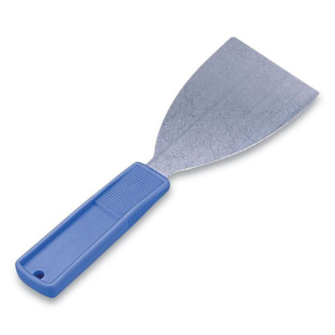 Impact Putty Knife, 3" Wide, Stainless Steel Blade, Blue Polypropylene Handle