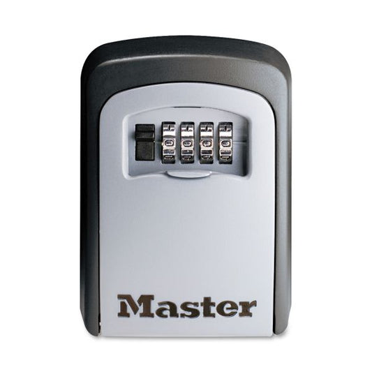 Master Lock Locking Combination 5 Key Steel Box, 3.25" Wide, Black/Silver