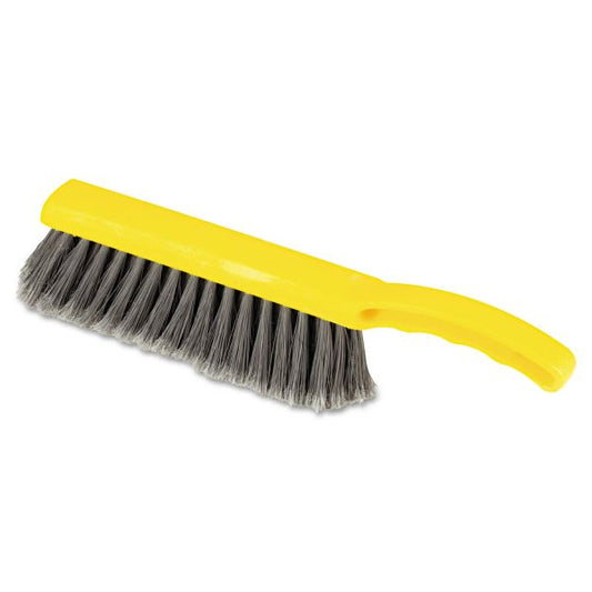 Rubbermaid Commercial Countertop Brush, Silver Polypropylene Bristles, 12.5" Brush, Silver Plastic Handle