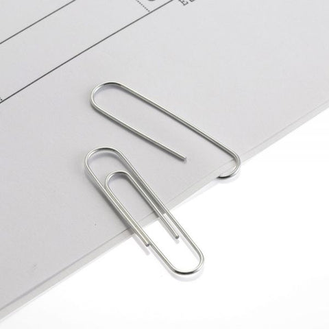 Jumbo Paper Clips, 1-7/8", 20-Sheet Capacity, Silver, 100 Clips Per Box, Pack Of 5 Boxes