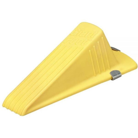 Master Caster Giant Foot Magnetic Doorstop, No-Slip Rubber Wedge, 3.5w x 6.75d x 2h, Yellow