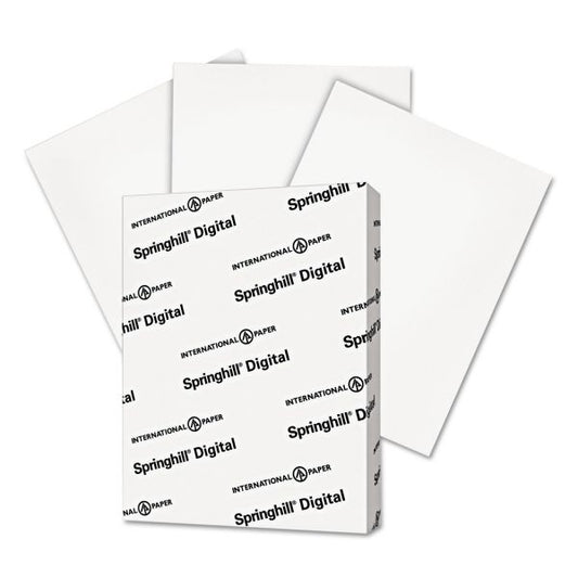 Springhill Digital Index White Card Stock, Smooth, 110 lb, 8 1/2 x 11, 250 Sheets/Pack