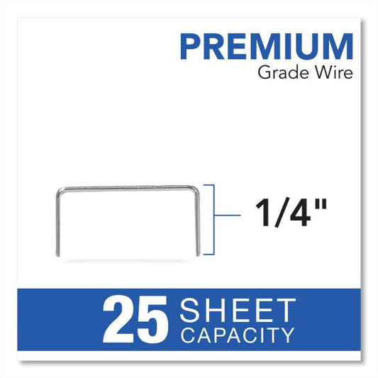 Swingline 502e Staple Cartridge for Desktop Electric Stapler 1500 Per Cartridge - Standard - 1/4" Leg - 1/2" Crown - Holds 25 Sheet(s) - for Paper - Chisel Point, Jam-free - Silver1 Each