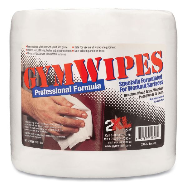 2XL Gym Wipes Professional, 6 x 8, Unscented, 700/Pack, 4 Packs/Carton