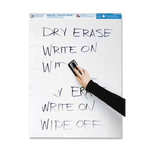 National Write On-Cling On Easel Pad, Unruled, 27 x 34, White, 35 Sheets