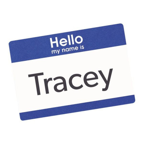 Avery Printable Self-Adhesive Name Badges, 2 1/3 x 3 3/8, Blue "Hello", 100/Pack