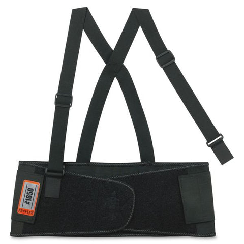 ProFlex Economy Elastic Back Support 52" - 58" Waist Size - Strap Mount - Black