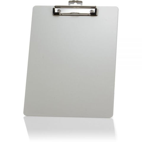 Officemate Aluminum Clipboard 9" x 12.5" Actual Board Size - Low Profile Clip - Aluminum - Silver - 1 Each - For Use With Letter Size Pads/Papers