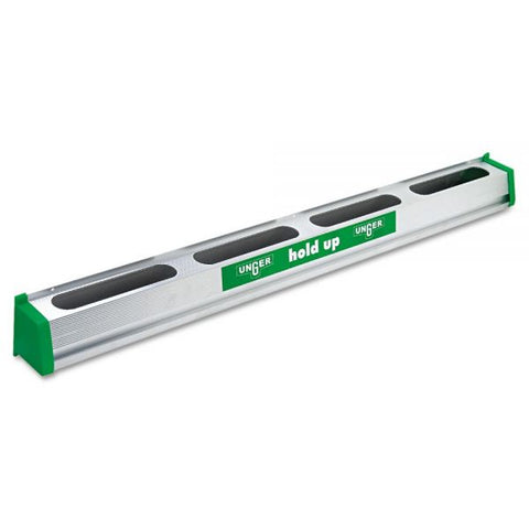 Unger Hold Up Aluminum Tool Rack, 36w x 3.5d x 3.5h, Aluminum/Green