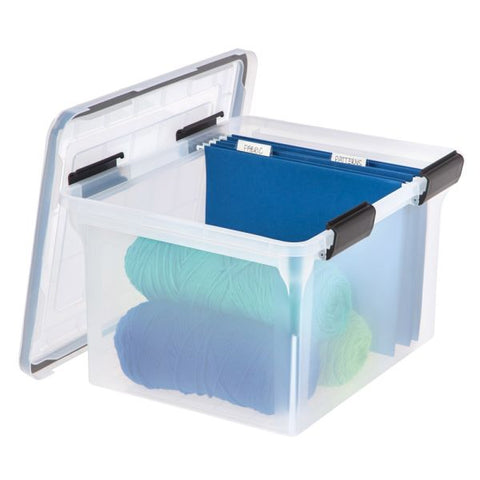 I.R.I.S. Weathertight File Box 17.9" x 10.9" x 14.5" - Legal/Letter Size - Plastic - Clear