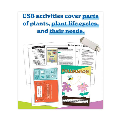 Carson-Dellosa Education In a Flash USB, Plants, Ages 5-8, 191 Pages