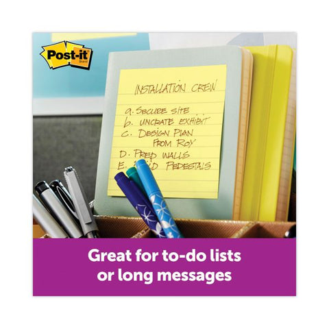 Post-it Pop-up Notes Super Sticky Pop-up Note Dispenser/Value Pack, For 4 x 4 Pads, Black/Clear, Includes (3) Canary Yellow Super Sticky Pop-up Pad