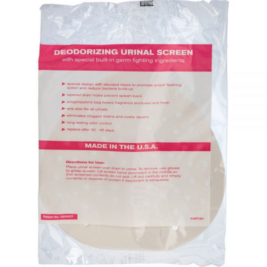 Genuine Joe Deluxe Urinal Screen Lasts 45 Days - Cherry Scent - 12/ Pack - White