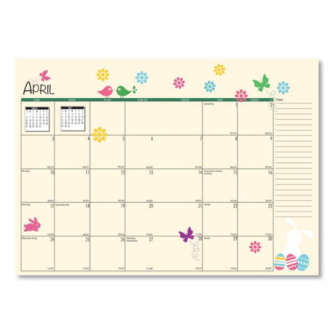 House of Doolittle Seasonal Monthly Planner, 7 x 10, 2023 Calendar 7" x 10" - Monthly - January-December - Wirebound - Leatherette - Light Blue Cover