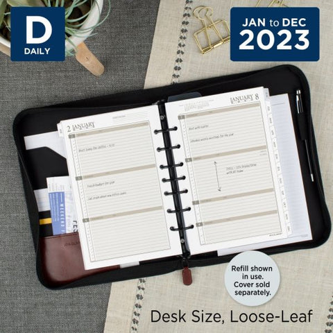 AT-A-GLANCE 2023 RY Weekly Monthly Planner Refill, Loose-Leaf, Desk Size, 5 1/2" x 8 1/2"