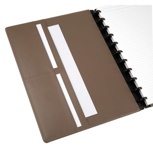 TUL Discbound Notebook, Elements Collection, Junior Size, Narrow Ruled, 60 Sheets, Rose Gold/Pebbled