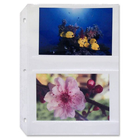 C-Line Ring Binder Photo Storage Pages 4 Capacity - 4" Width x 6" Length - 3-ring Binding