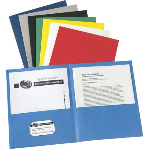 Avery Two-Pocket Folder, 40-Sheet Capacity, 11 x 8.5, Assorted Colors, 25/Box