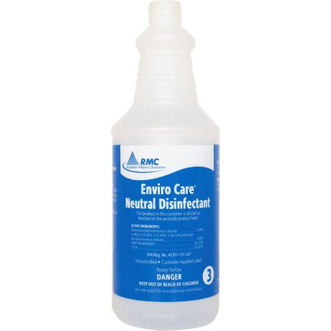 RMC SNAP! Enviro Care Spray Bottle Plastic - Blue: Neutral Disinfectant - 1 Each **Spray nozzle not included