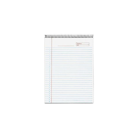 TOPS Docket Professional Wirebound Project Pads 8.50" x 11.75" - Narrow Ruled - Wire Binding - 70 Sheets - Black Cover - 1 Each