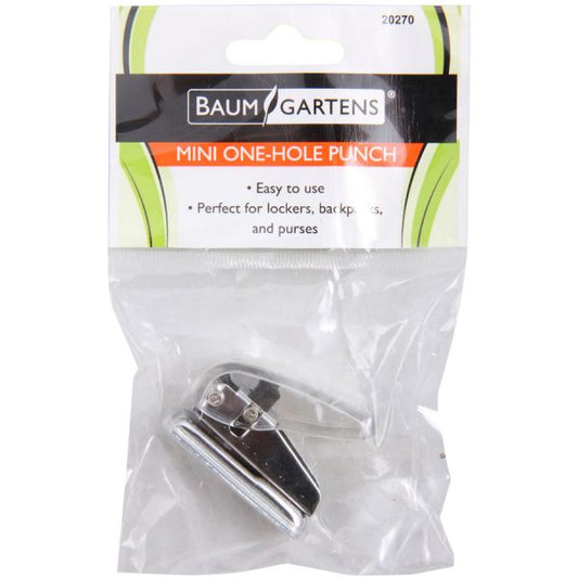 Baumgartens Mini Single-Hole Punch 1 Punch Head - 1/4" Hole Diameter - Assorted Colors