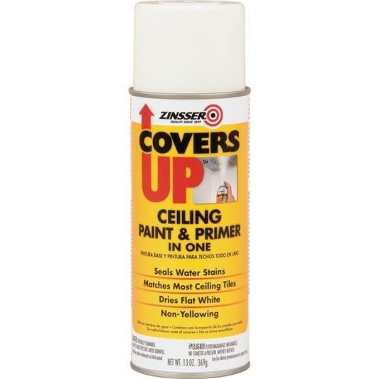 Zinsser COVERS UP Ceiling Paint/Primer in One 13 fl oz - 6 / Carton - White