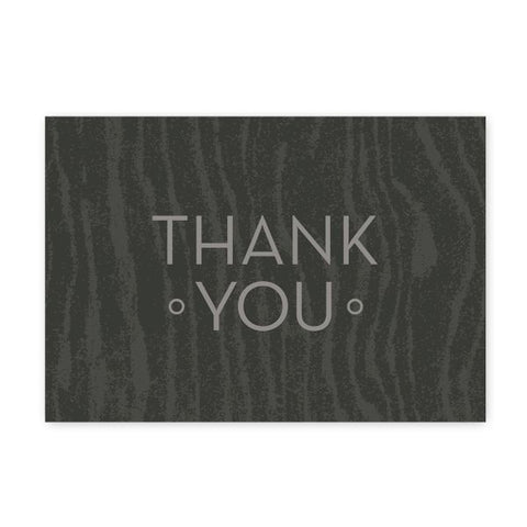 Great Papers! Grey Woodgrain Thank You Note Card and Envelope, 4.875" x 3.375" (folded), 20 count (2013323PK2)