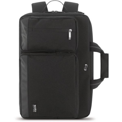 Solo Urban Hybrid Briefcase, Fits Devices Up to 15.6", Polyester, 5 x 17.25 x 17.24, Black Damage Resistant - Shoulder Strap - 12.5" Height x 17" Width x 5" Depth - 1 Each