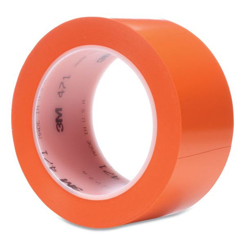 3M Vinyl Floor Marking Tape 471, 2" x 36 yds, Orange