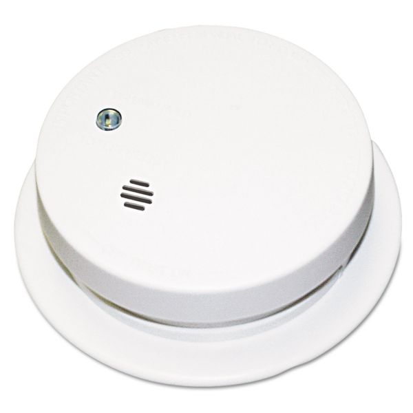 Kidde Battery-Operated Smoke Alarm Unit, 9V, 3.88" Diameter