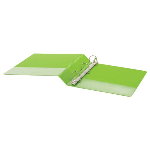 Durable View 3-Ring Binder, 1 1/2" D-Rings, 49% Recycled, Green Letter Size - 1-1/2" D-Ring - 375 Sheet Capacity - Green - 1 Each