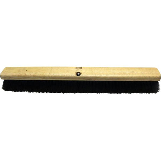 Genuine Joe Hardwood Block Tampico Broom 2.75" Tampico Fiber Bristle - 24" Brush Face - 12 / Carton