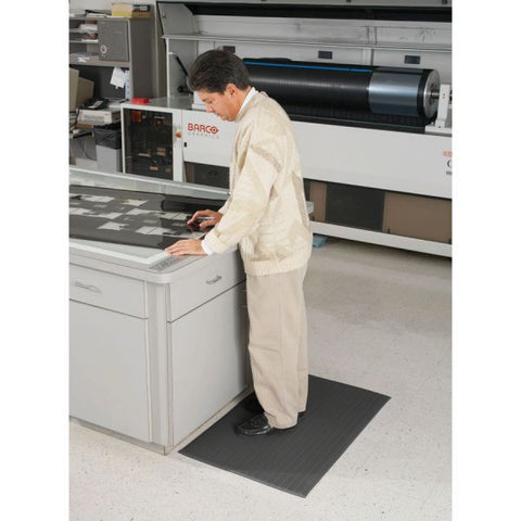 Guardian Air Step Antifatigue Mat, Polypropylene, 36 x 60, Black