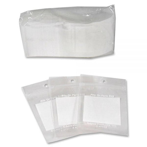 C-Line Write-On Poly Bags, 2 mil, 2" x 3", Clear, 1,000/Carton