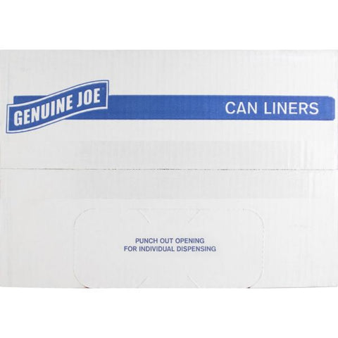 Genuine Joe Maximum Strength 45 Gallon Trash Bags, Gray, Low-Density, 1.55 mil, 50/Carton Gray Garbage Bag - Low-Density - 1.55 mil Thickness - 45 Gallon Capacity - 50/ Carton