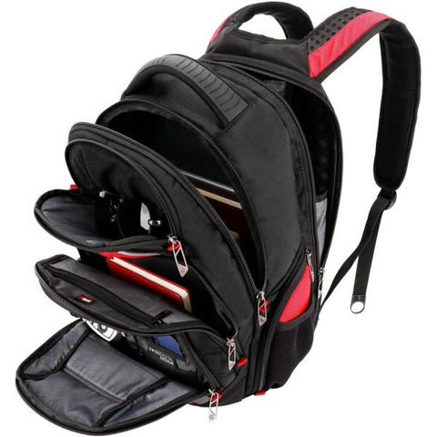 Swissdigital Design Anti-Bacterial Black and Red Backpack Travel Kit J14-41