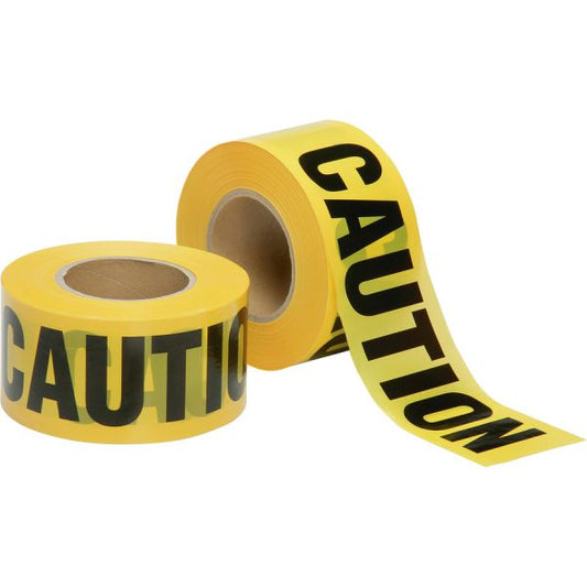 SKILCRAFT 2 mil CAUTION Barricade Tape 1000 ft Yellow Tape - Yellow - 1 / Roll