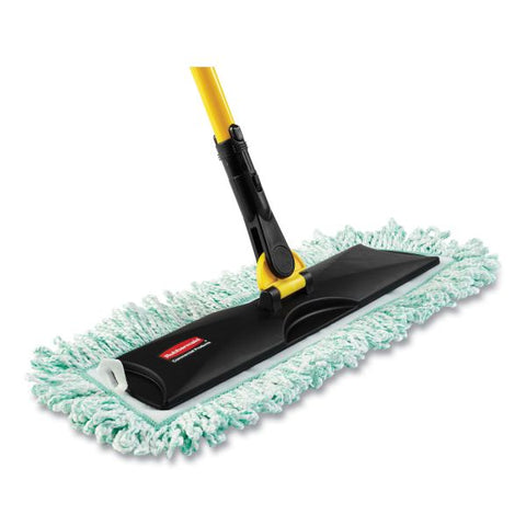 Rubbermaid Commercial HYGEN HYGEN Microfiber Fringed Dust Mop Pad, 24w x 9d, Green