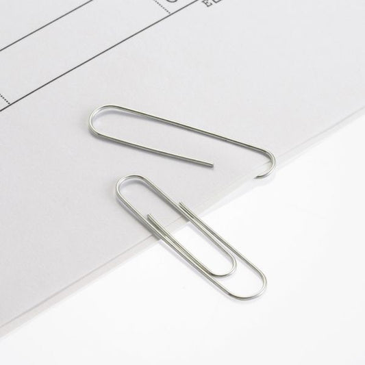 Jumbo Paper Clips, 1-7/8", 20-Sheet Capacity, Silver, 100 Clips Per Box, Pack Of 10 Boxes