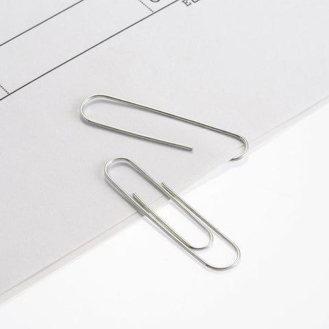 Jumbo Paper Clips, 1-7/8", 20-Sheet Capacity, Silver, 100 Clips Per Box, Pack Of 10 Boxes